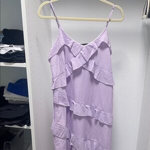 Versona Lavender Ruffle Midi Dress